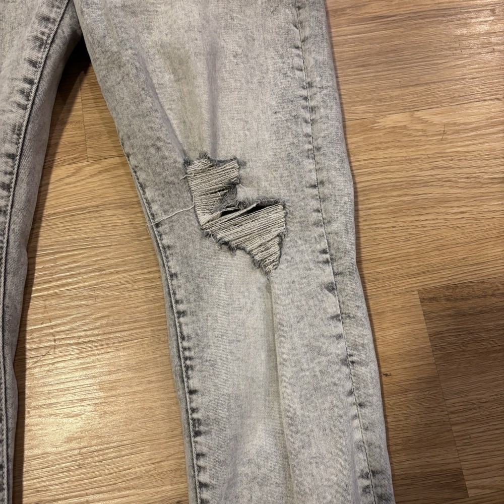 True Religion Jeans Women's 31 Jennie Curvy Mid Rise Skinny Gray Acid Wash Retro - Picture 5 of 16